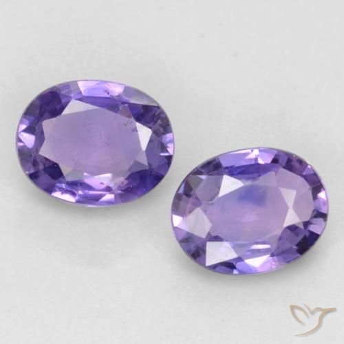 0.76ctw Natürlicher Mittelviolett Saphir, Oval, VS