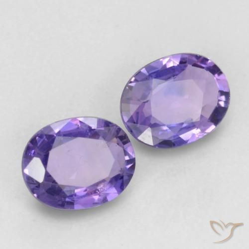 0.76 ct natürliche Mittelviolett Saphir-Edelsteine, Oval, VS