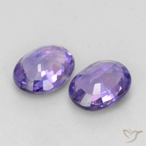 0.76 ct natürliche Mittelviolett Saphir-Edelsteine, Oval, VS