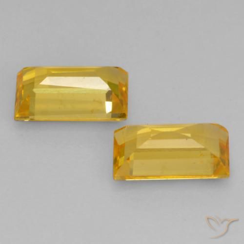 0.75 ct natürliche Golden Saphir-Edelsteine, Baguette, VS
