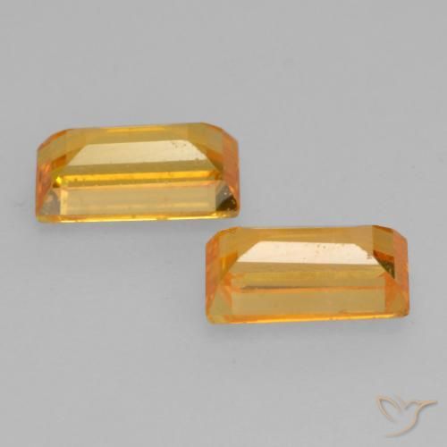 0.78 ct natürliche Orange-Gold Saphir-Edelsteine, Baguette, VS