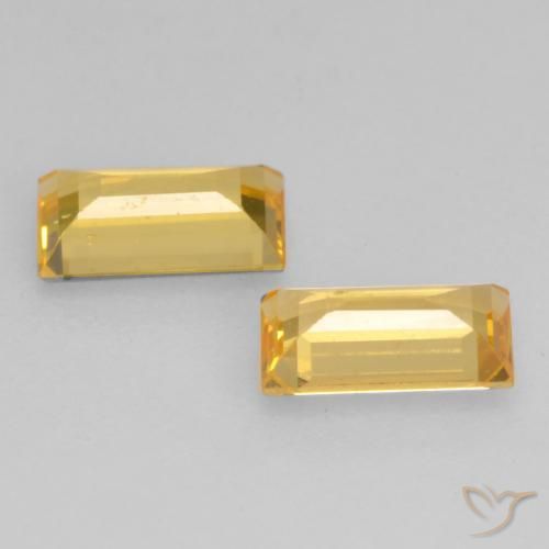 0.64 ct natürliche Golden Saphir-Edelsteine, Baguette, VS