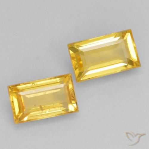0.71 ct natürliche Golden Saphir-Edelsteine, Baguette, VS
