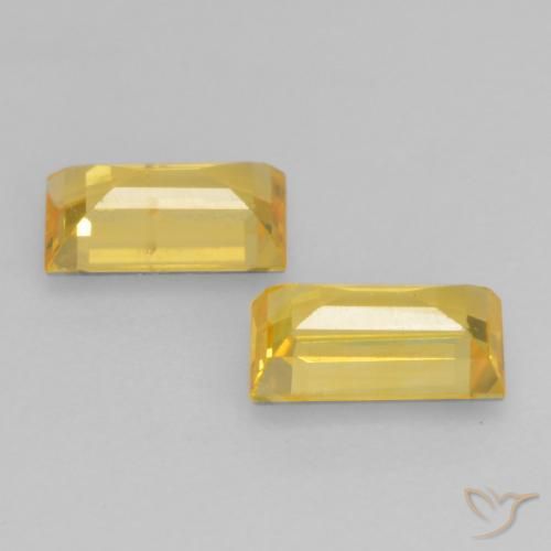 0.71 ct natürliche Golden Saphir-Edelsteine, Baguette, VS