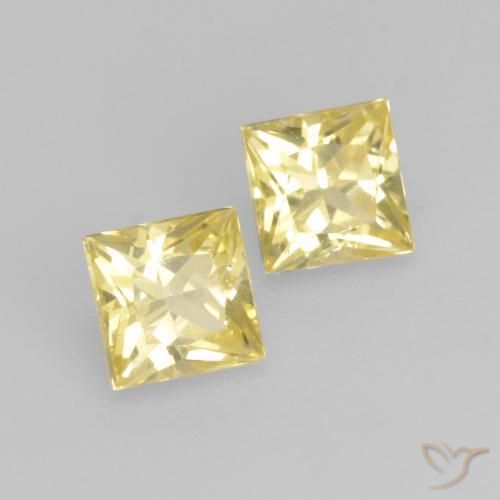 0.64 ct natürliche Helles Gold-Gelb Saphir-Edelsteine, Quadrat, VS-SI