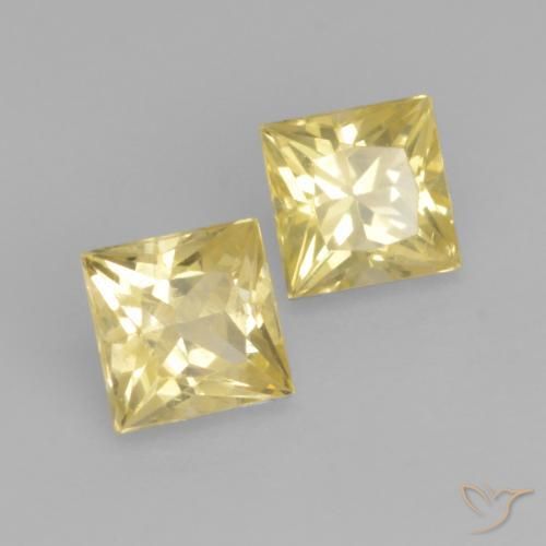 0.78 ct natürliche Hell Gold Saphir-Edelsteine, Quadrat, VS