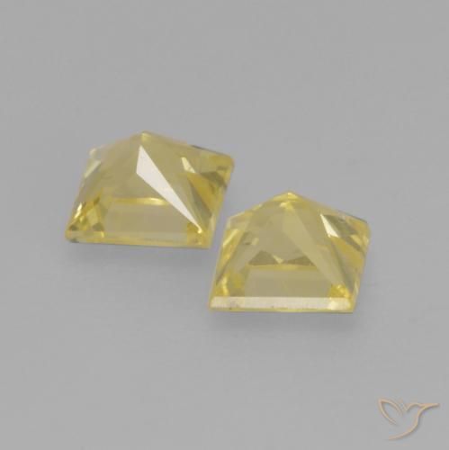0.78 ct natürliche Hell Gold Saphir-Edelsteine, Quadrat, VS