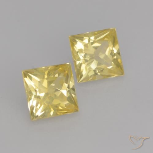 0.71 ct natürliche Toskana Gelb Saphir-Edelsteine, Quadrat, VS