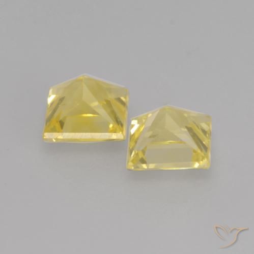 0.71 ct natürliche Toskana Gelb Saphir-Edelsteine, Quadrat, VS