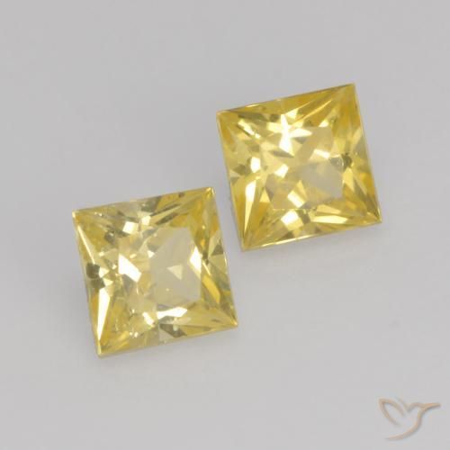 0.65 ct natürliche Toskana Gelb Saphir-Edelsteine, Quadrat, VS