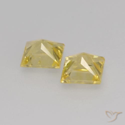 0.65 ct natürliche Toskana Gelb Saphir-Edelsteine, Quadrat, VS