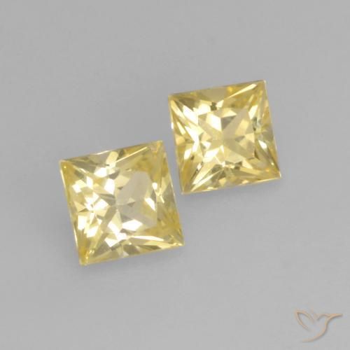 0.39 ct natürliche Hell Gold Saphir-Edelsteine, Quadrat, VVS-VS