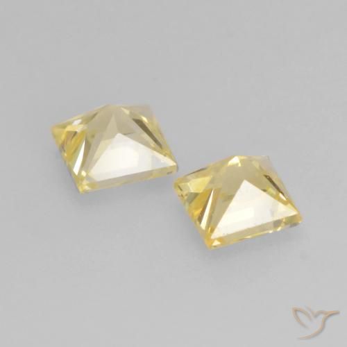 0.39 ct natürliche Hell Gold Saphir-Edelsteine, Quadrat, VVS-VS