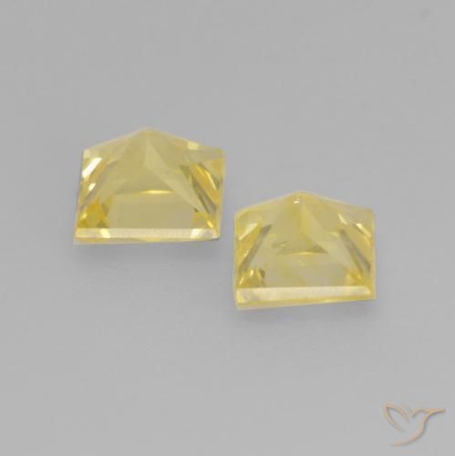0.66 ct natürliche Toskana Gelb Saphir-Edelsteine, Quadrat, VVS-VS
