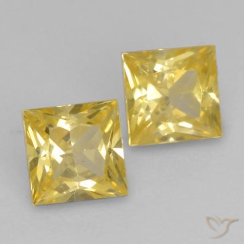 0.68 ct natürliche Toskana Gelb Saphir-Edelsteine, Quadrat, VS