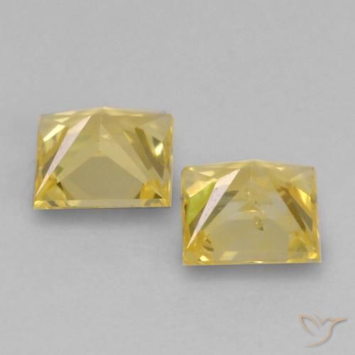 0.68 ct natürliche Toskana Gelb Saphir-Edelsteine, Quadrat, VS