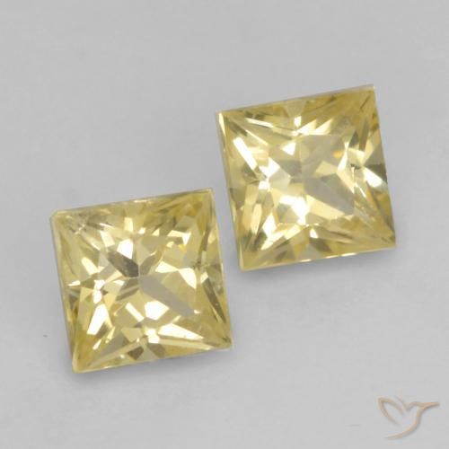 0.44 ct natürliche Hell Gold Saphir-Edelsteine, Quadrat, VS