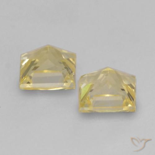 0.44 ct natürliche Hell Gold Saphir-Edelsteine, Quadrat, VS