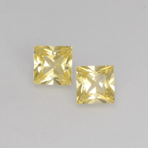 0.40 ct natürliche Toskana Gelb Saphir-Edelsteine, Quadrat, VVS-VS