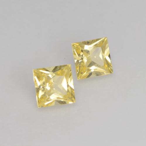 0.40 ct natürliche Toskana Gelb Saphir-Edelsteine, Quadrat, VVS-VS