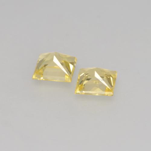 0.40 ct natürliche Toskana Gelb Saphir-Edelsteine, Quadrat, VVS-VS