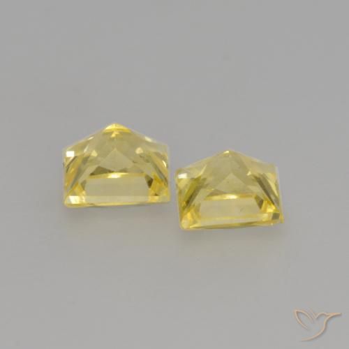 0.64 ct natürliche Toskana Gelb Saphir-Edelsteine, Quadrat, VVS-VS
