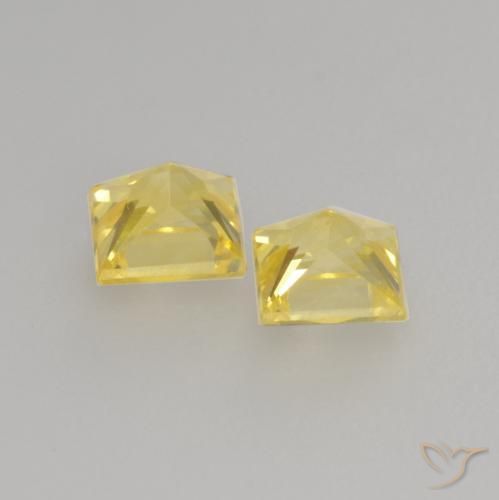 0.66 ct natürliche Toskana Gelb Saphir-Edelsteine, Quadrat, VVS-VS