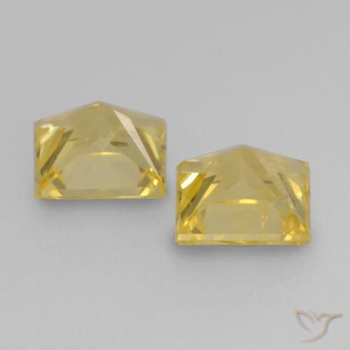 0.65 ct natürliche Toskana Gelb Saphir-Edelsteine, Quadrat, VS