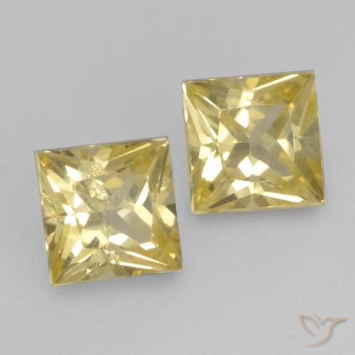 0.49 ct natürliche Toskana Gelb Saphir-Edelsteine, Quadrat, VS