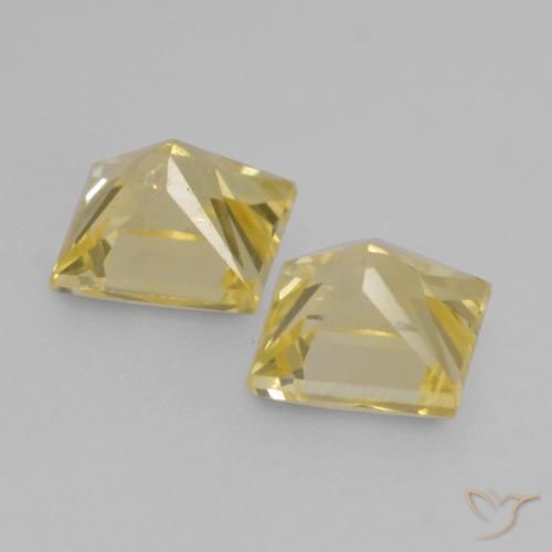 0.49 ct natürliche Toskana Gelb Saphir-Edelsteine, Quadrat, VS