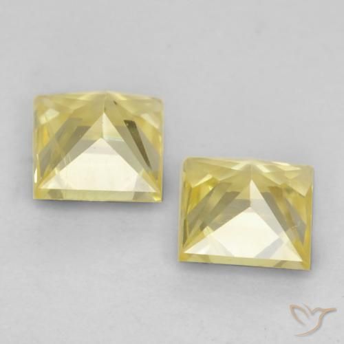 0.64 ct natürliche Toskana Gelb Saphir-Edelsteine, Quadrat, VVS-VS