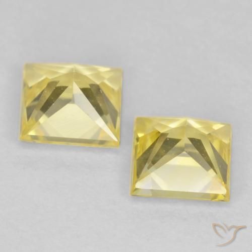0.70 ct natürliche Mittelgelb Saphir-Edelsteine, Quadrat, VVS-VS