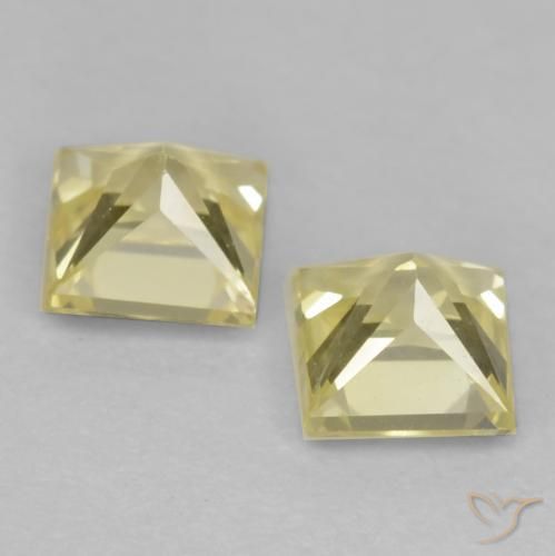 0.74 ct natürliche Toskana Gelb Saphir-Edelsteine, Quadrat, VVS-VS