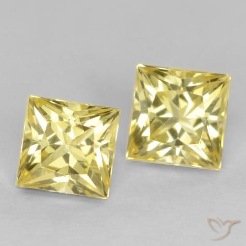 0.70 ct natürliche Toskana Gelb Saphir-Edelsteine, Quadrat, VVS-VS