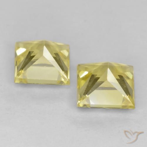 0.70 ct natürliche Toskana Gelb Saphir-Edelsteine, Quadrat, VVS-VS