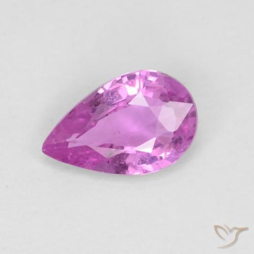 0.50ct Natürlicher Intensives Pink-Lila Saphir, Birnenform, VVS-VS