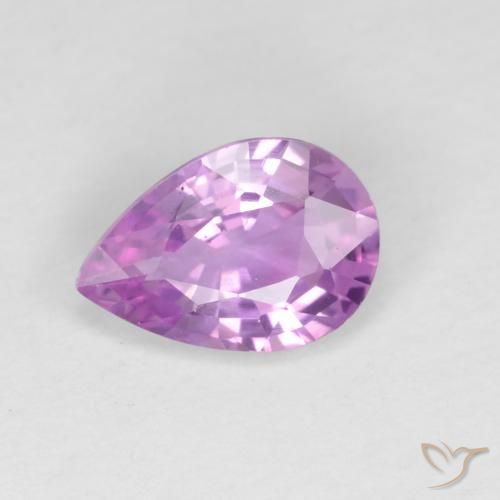 0.59ct Natürlicher Mittelviolett Saphir, Birnenform, VVS-VS
