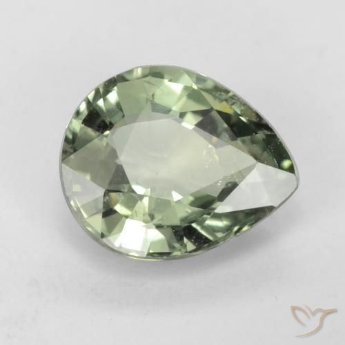 9,17 ctw natürlicher Medium Light Green Saphir, Birnenform, VS