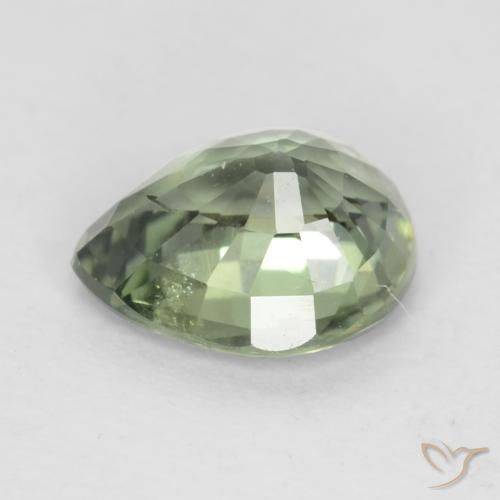 9,17 ctw natürlicher Medium Light Green Saphir, Birnenform, VS