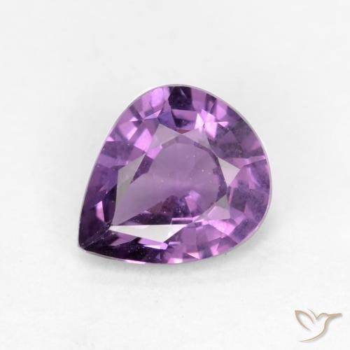 0.56ct Natürlicher Mittelviolett Saphir, Birnenform, VS