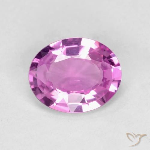 0.46ct Natürlicher Tiefrosa-Lila Saphir, Oval, VS