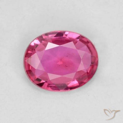 0.42ct Natürlicher Mittel-Dunkelrosa Saphir, Oval, VS