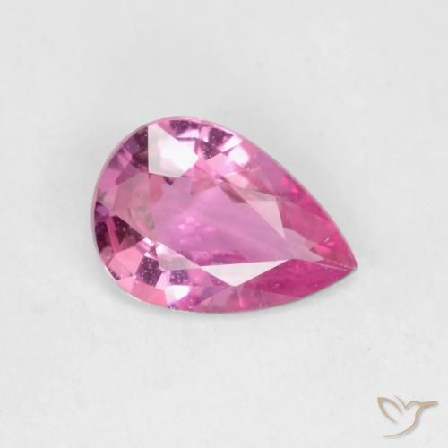 0.49ct Natürlicher Königslila Rosa Saphir, Birnenform, VS