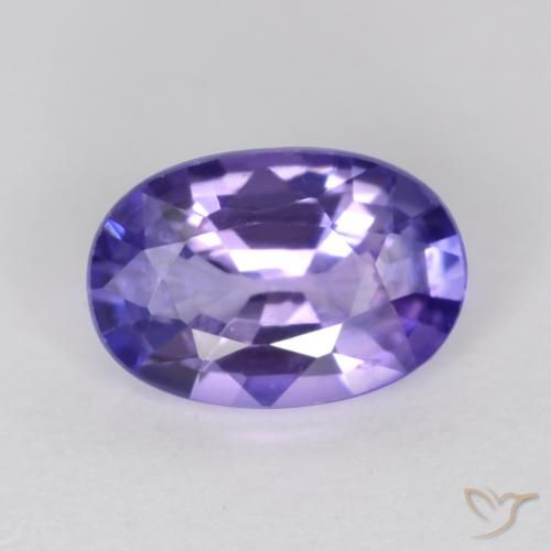 0.55ct Natürlicher tieflila Saphir, Oval, VS