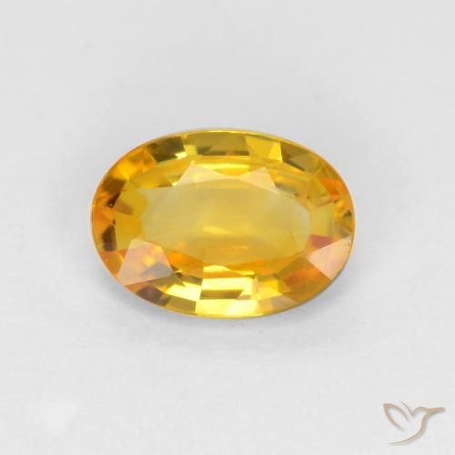 0.62ct Natürlicher Golden Saphir, Oval, VVS-VS