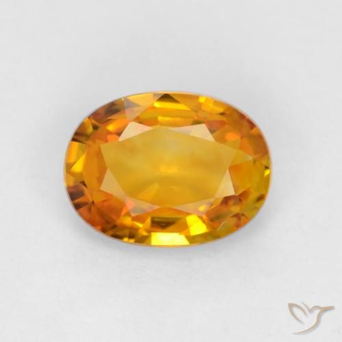 0.82ct Natürlicher Mittelorange Saphir, Oval, VVS-VS