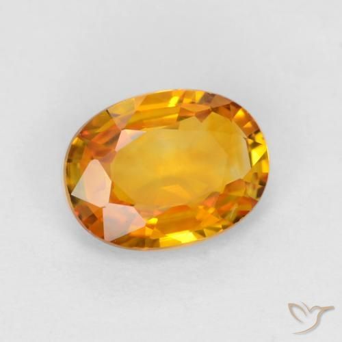 9,17 ctw natürlicher Mittelorange Saphir, Oval, VVS-VS