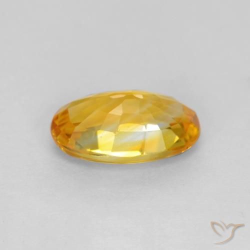9,17 ctw natürlicher Tiefes Goldorange Saphir, Oval, VVS-VS