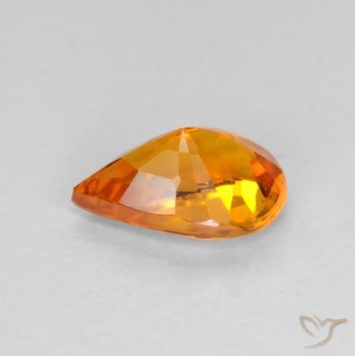 9,17 ctw natürlicher tieforange Saphir, Birnenform, VS