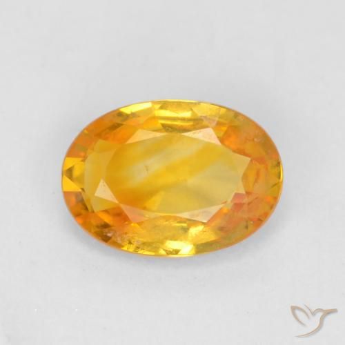 0.70ct Natürlicher Mittelgold Saphir, Oval, VS